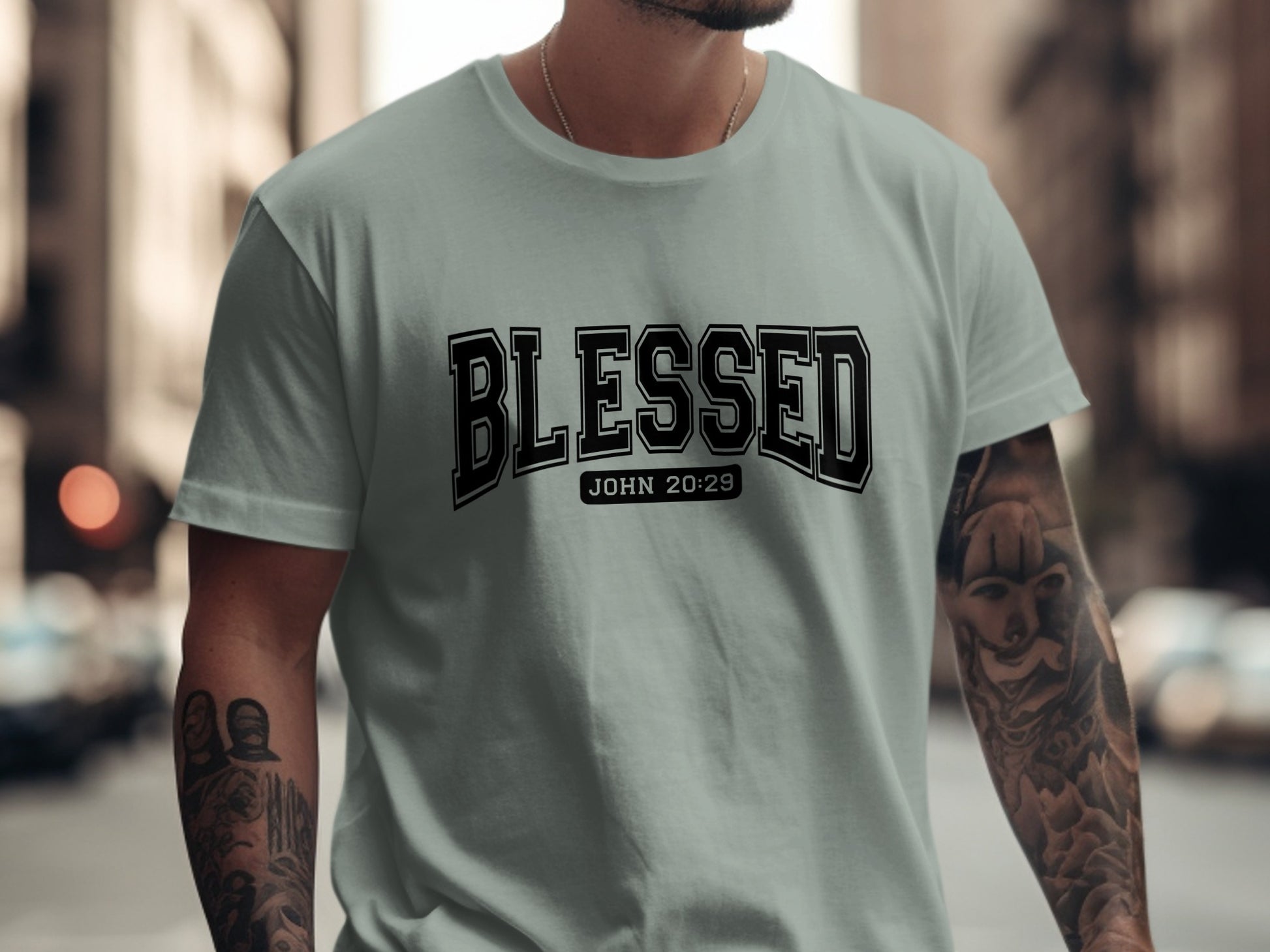 Blessed John 20:29 Inspirational Graphic T-shirt