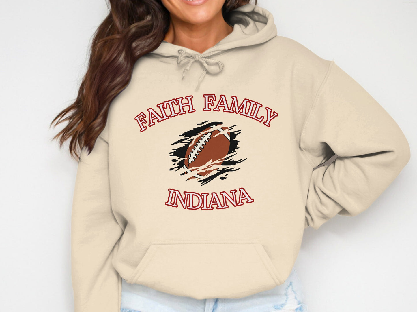 Faith Family Indiana Football Graphic Hoodie product