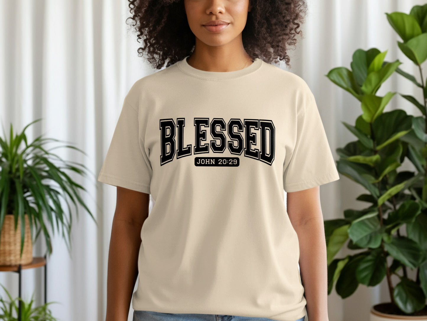 Blessed John 20-29 Graphic Tee Casual Streetwear