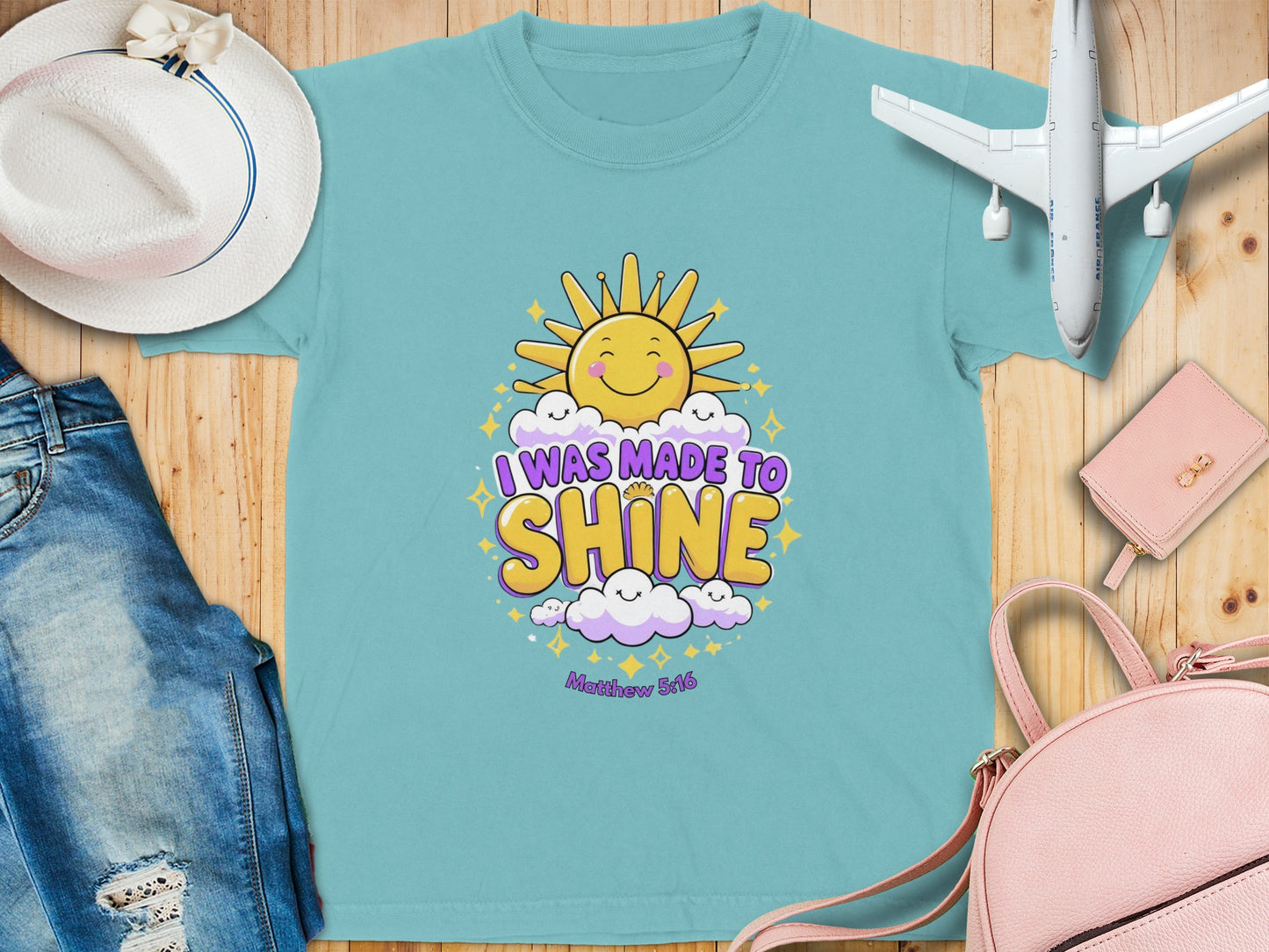 I Was Made To Shine T-Shirt Fun Motivational Graphics