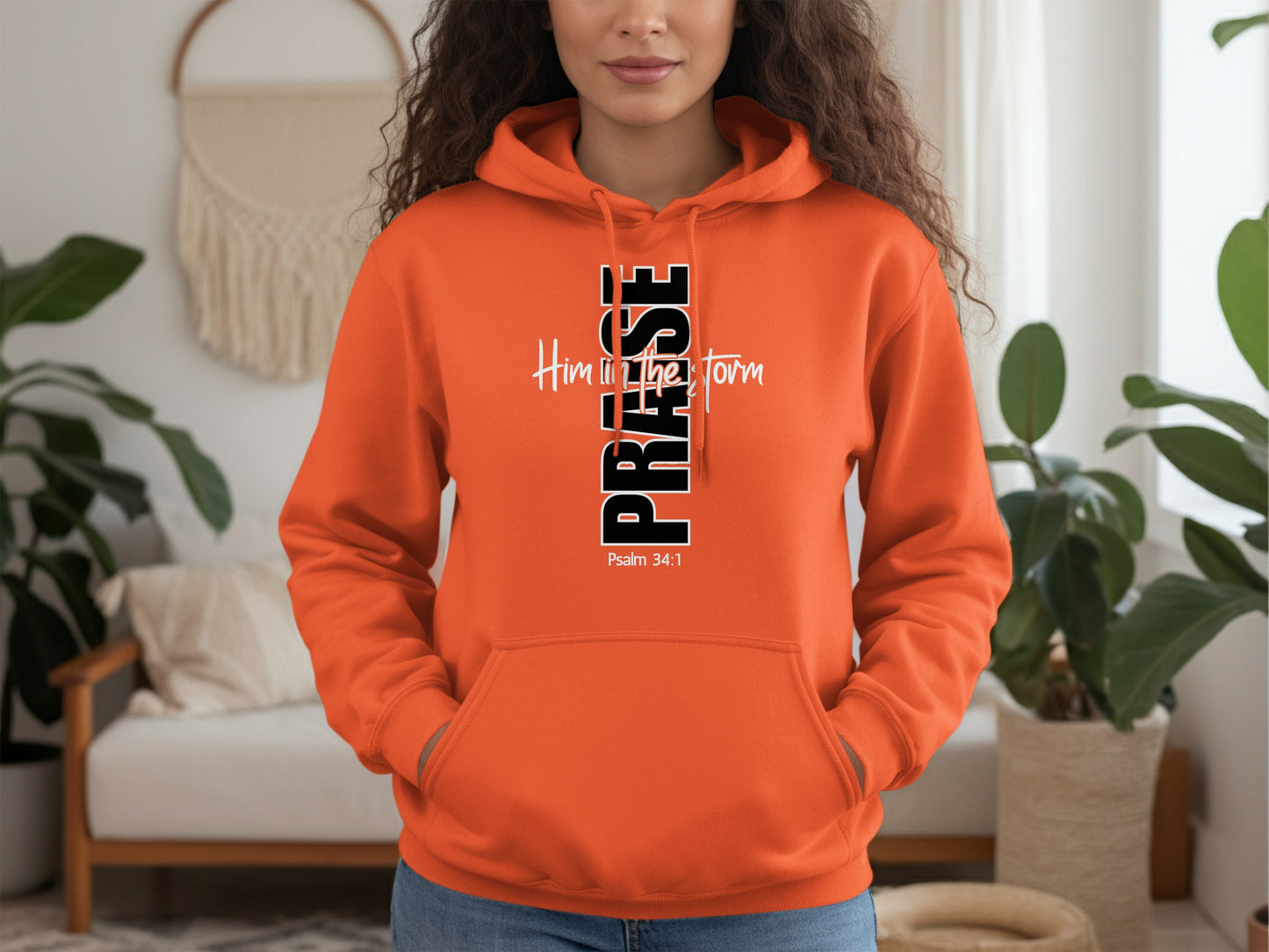 Praise Him in the Storm Scripture Hoodie product type