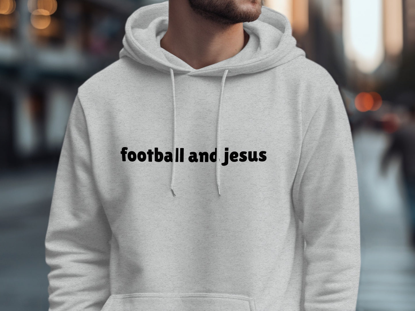 Football and Jesus Graphic Hoodie product