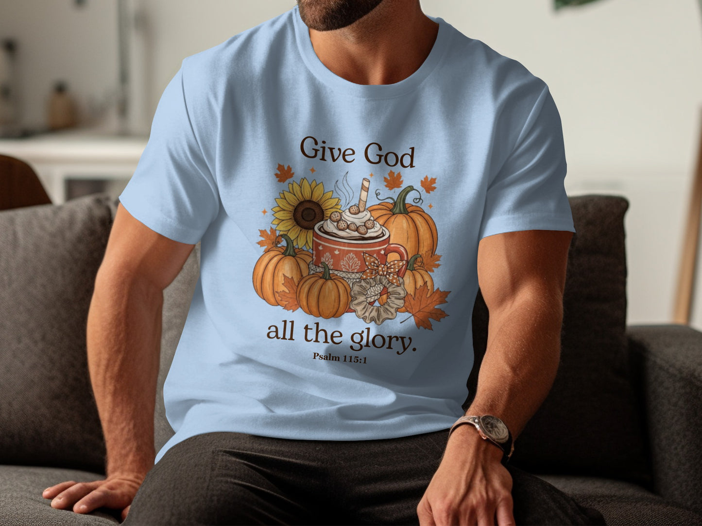 Give God All The Glory Psalm 115:1 Fall Design Tee