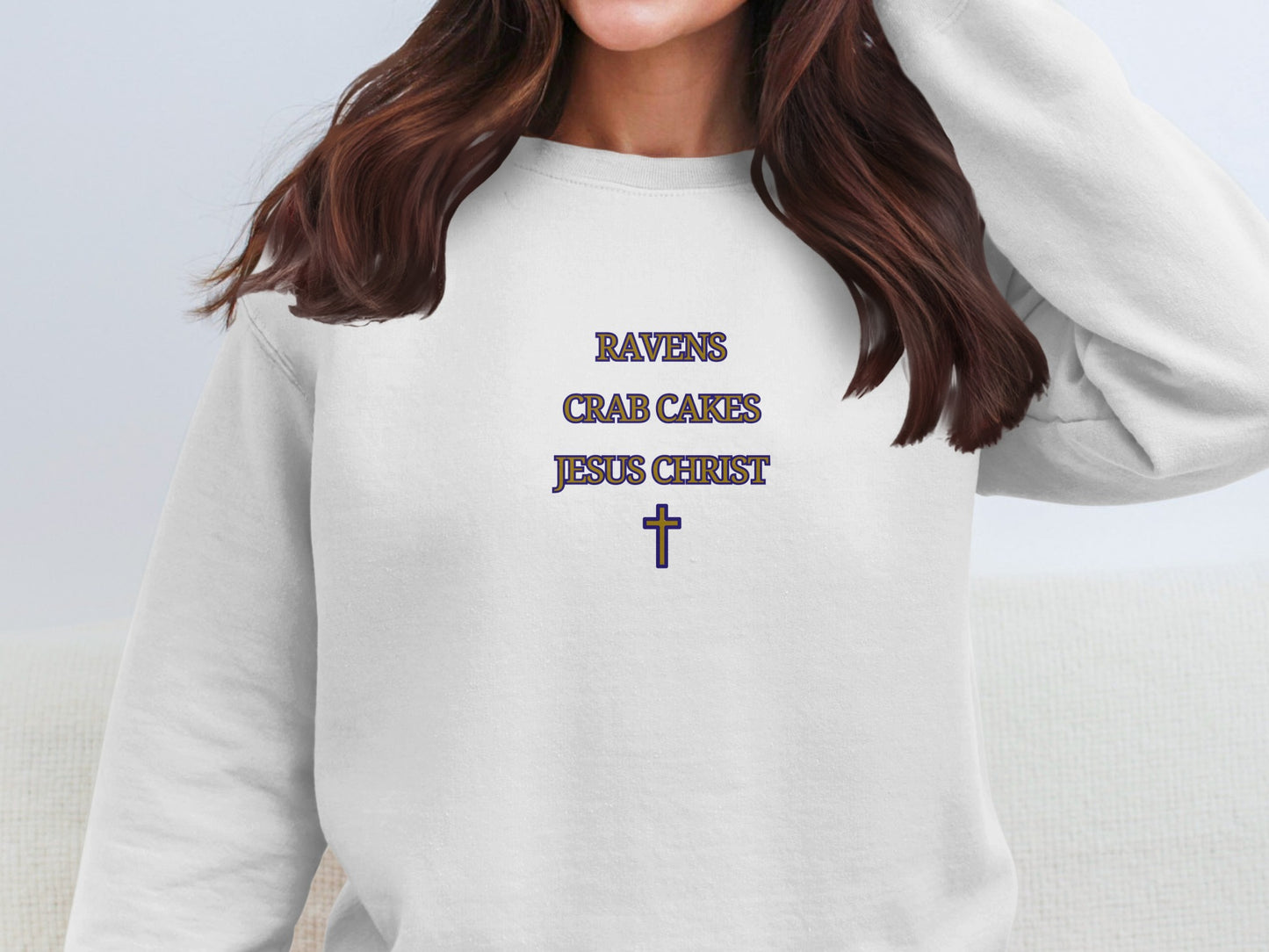 Ravens Crab Cakes Jesus Christ Sweatshirt product