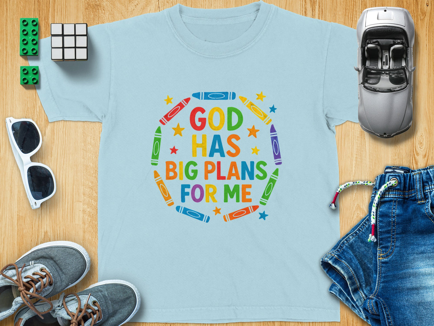 God Has Big Plans For Me Colorful Kids Shirt