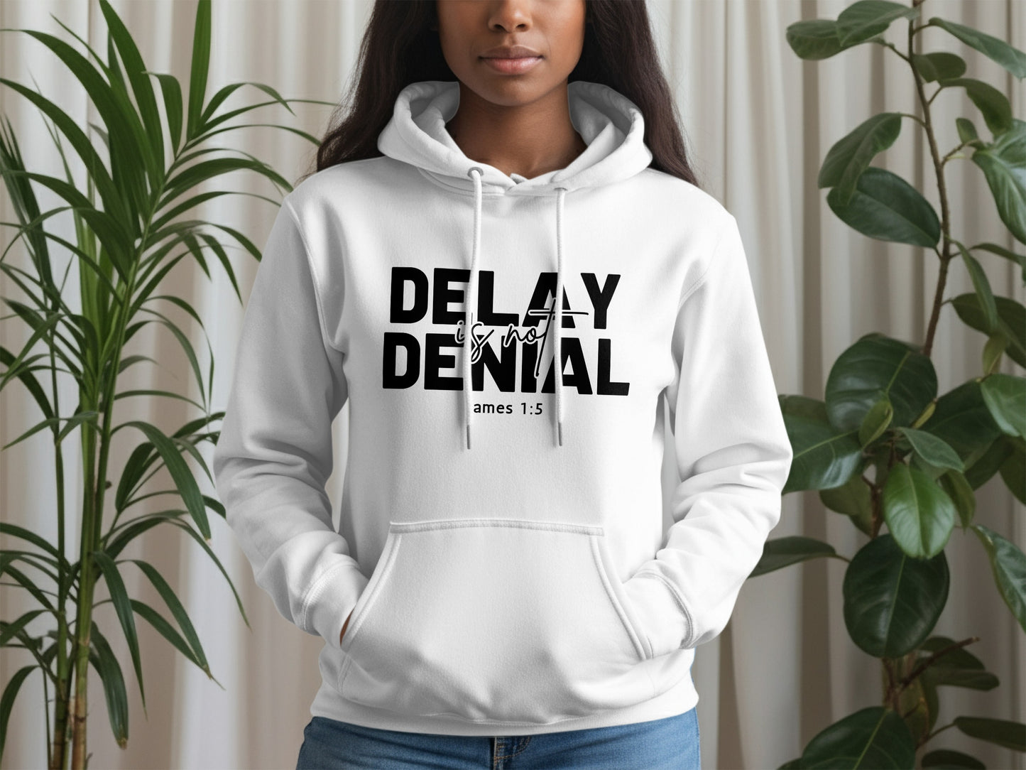 Delay Isn't Denial Hoodie Inspirational Apparel product type