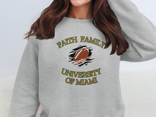 Faith Family University of Miami Sweatshirt product type