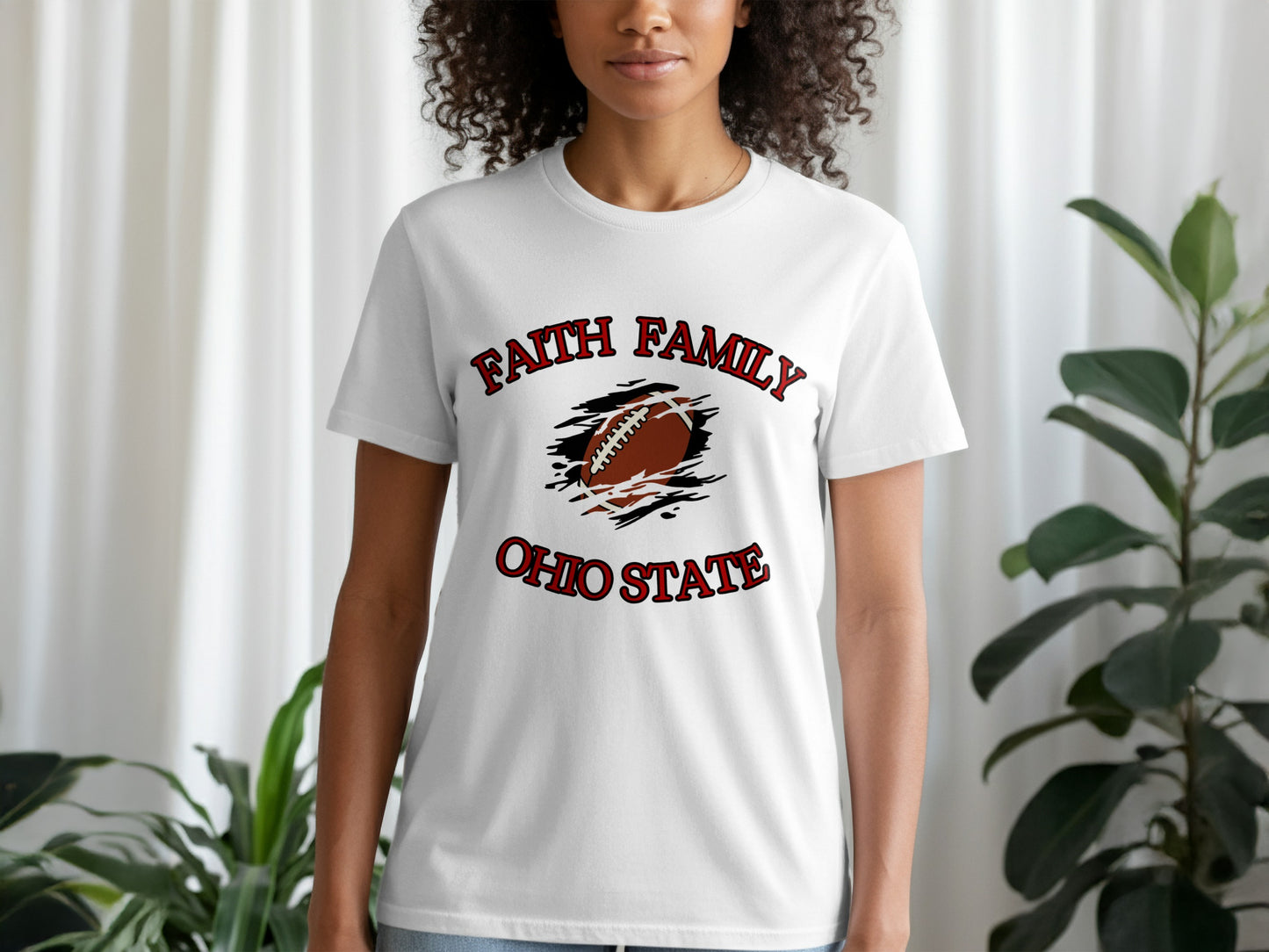 Faith Family Ohio State Football Graphic Tee
