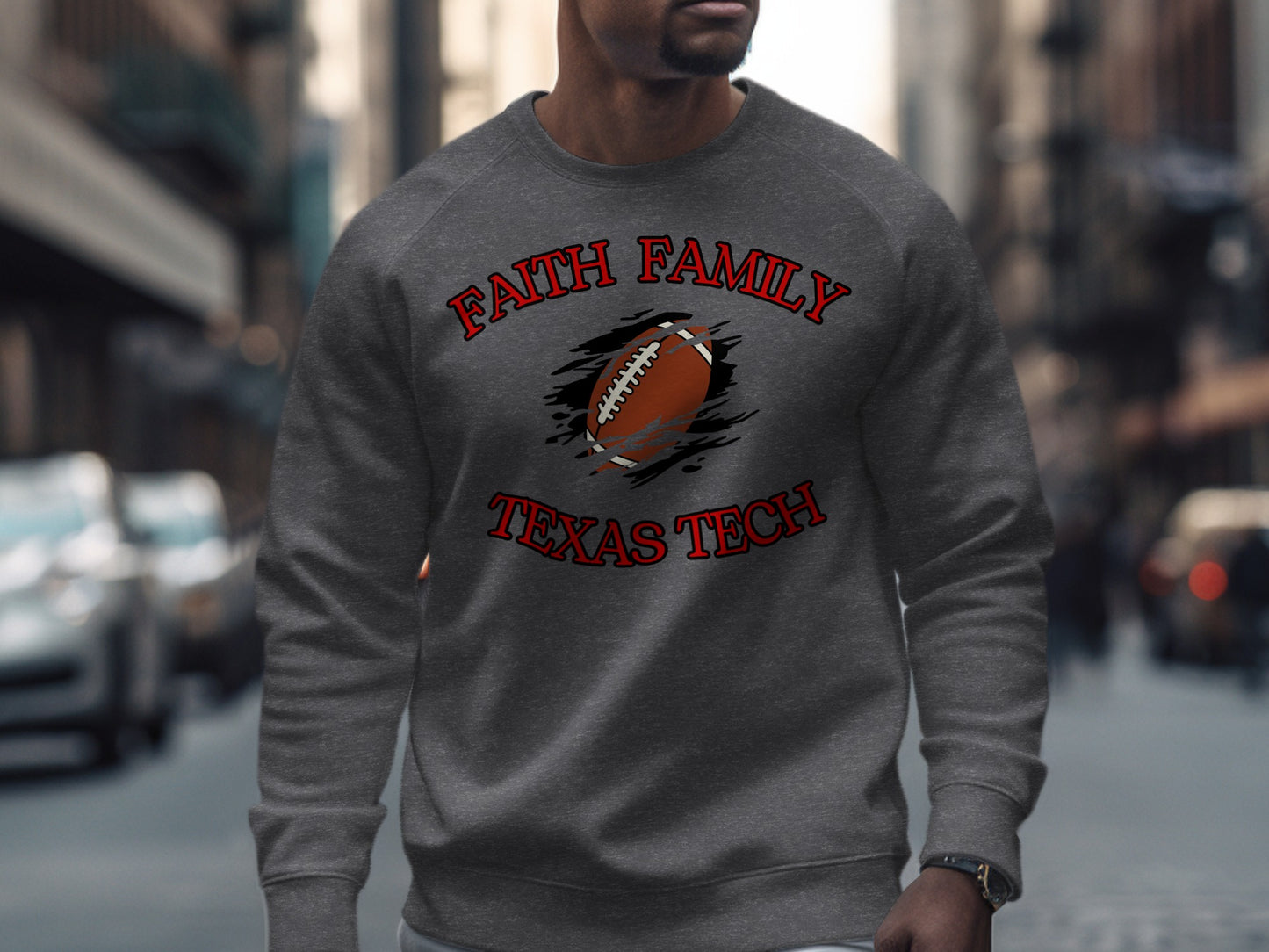 Faith Family Texas Tech Football Sweatshirt product