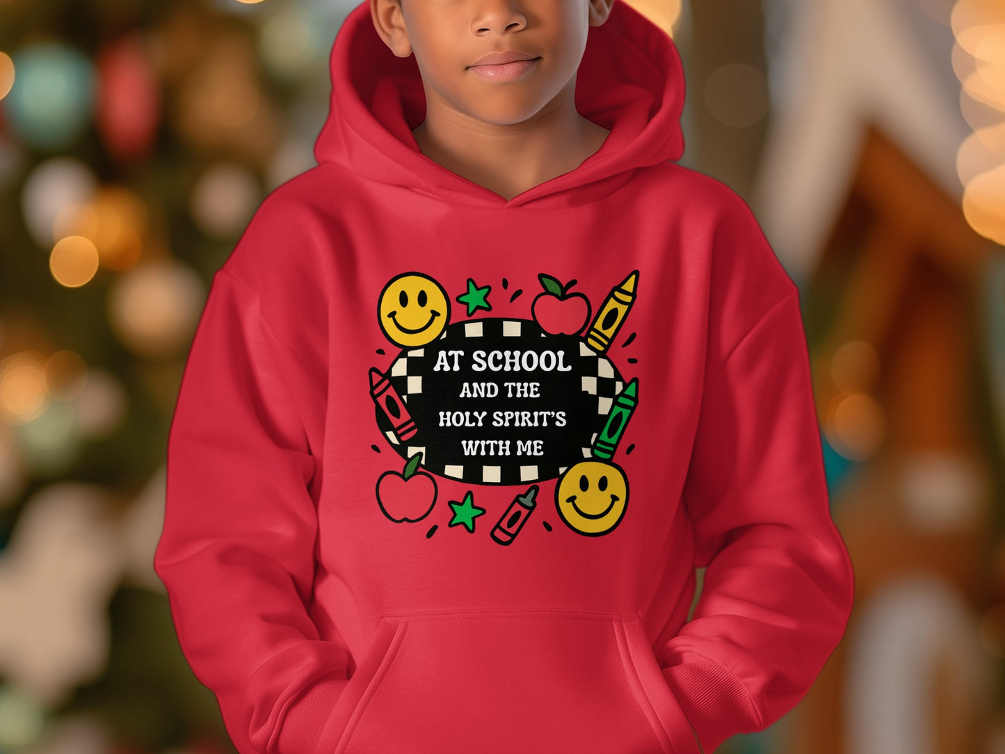 At School and The Holy Spirit's With Me hoodie