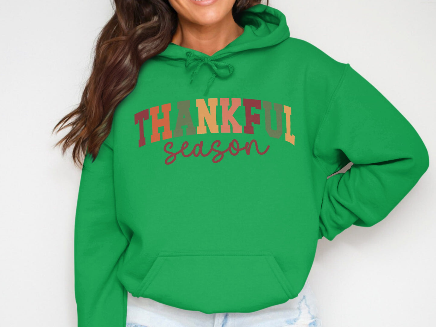 Thankful Season Printed Hoodie Perfect for Fall Season