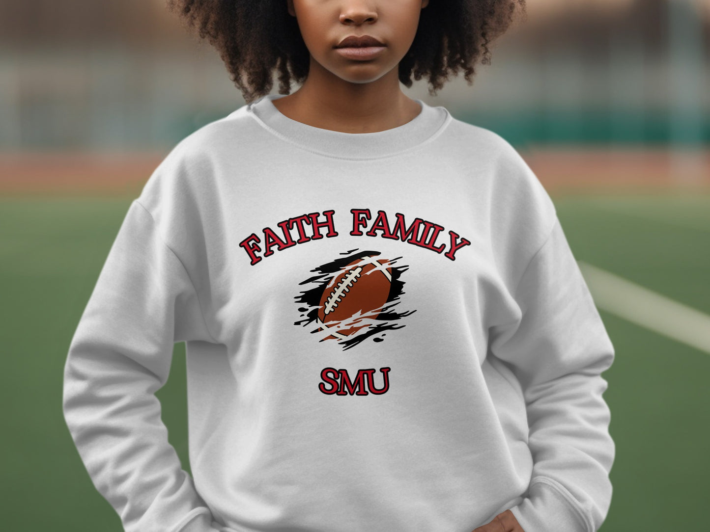 Faith Family SMU Football Sweatshirt product type
