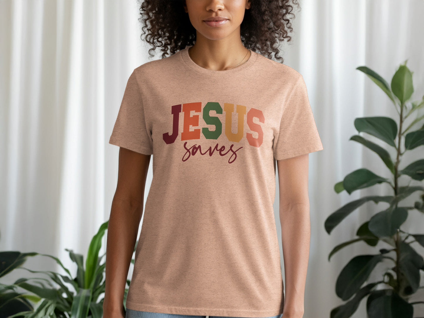 JESUS Saves Inspirational Christian Clothing Tee