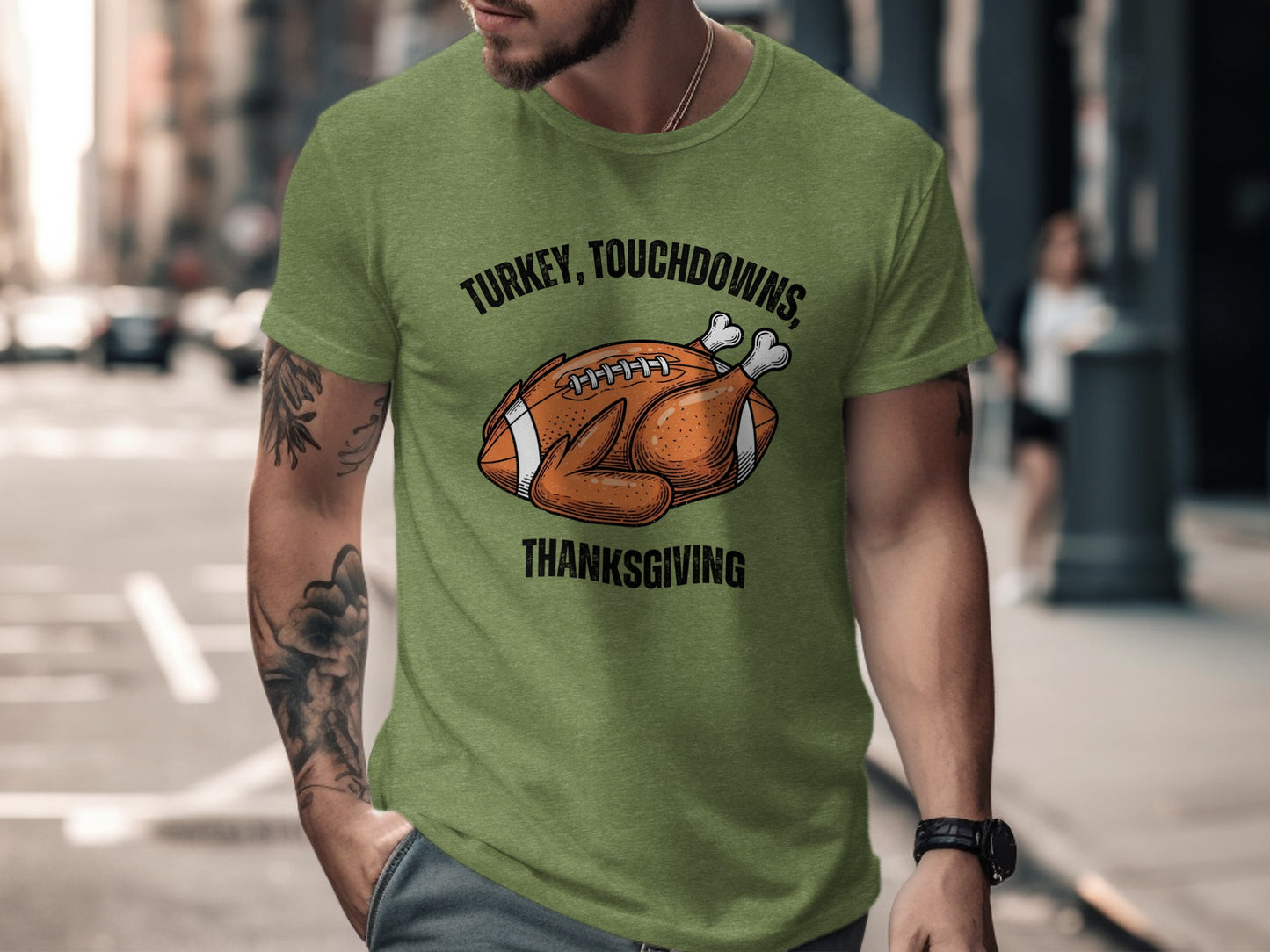 Turkey Touchdowns Thanksgiving Football Shirt