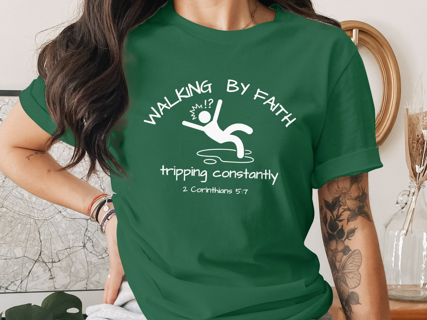Walking By Faith Tripping Constantly T-shirt product