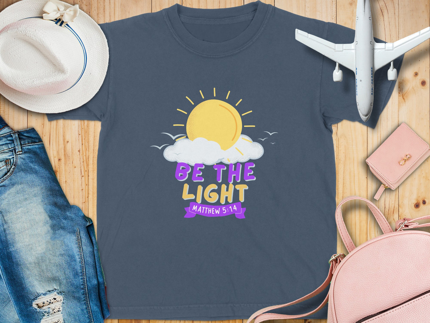 Be the Light Inspirational Graphic T-Shirt
