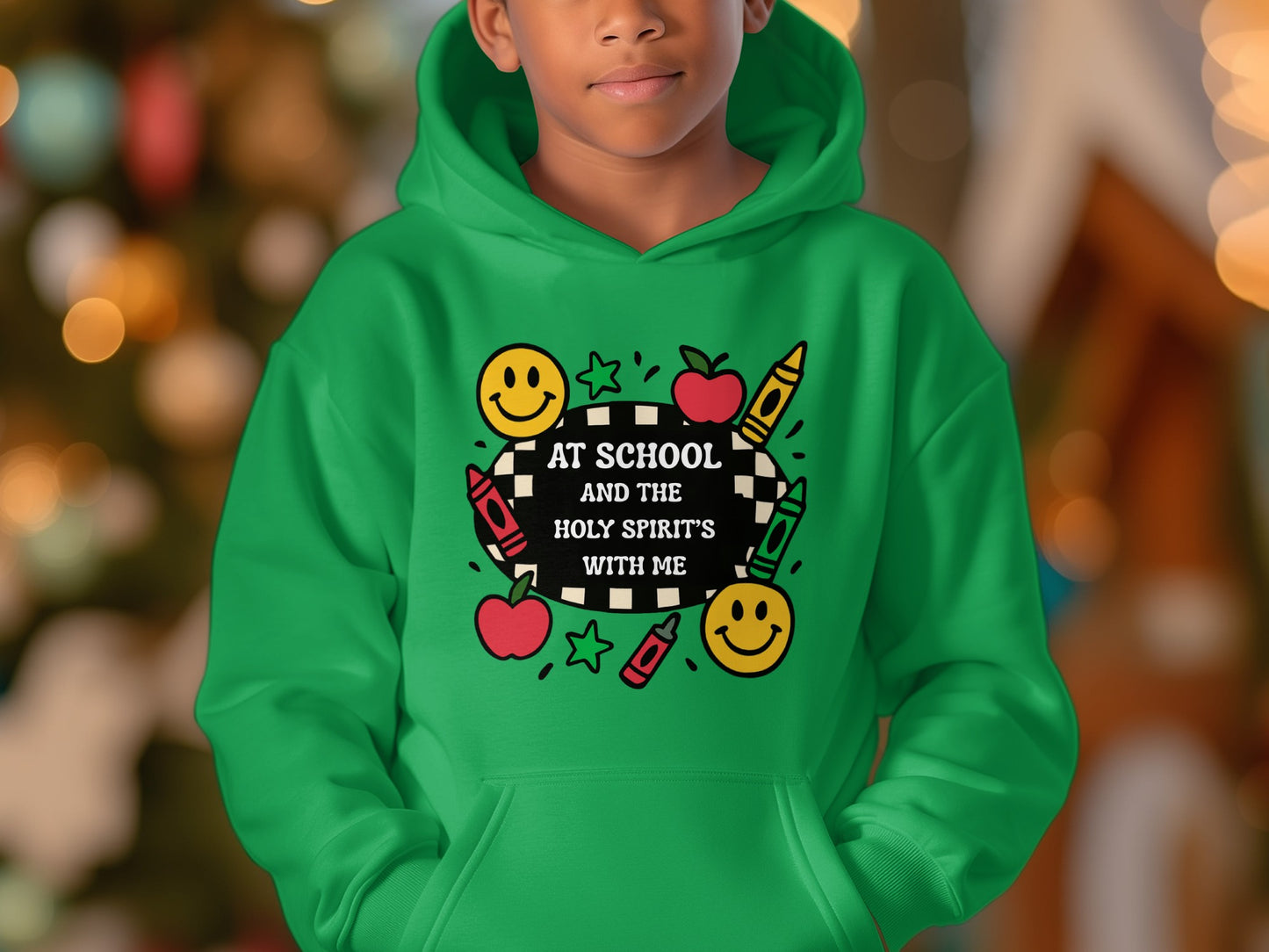 At School And The Holy Spirit's With Me hoodie