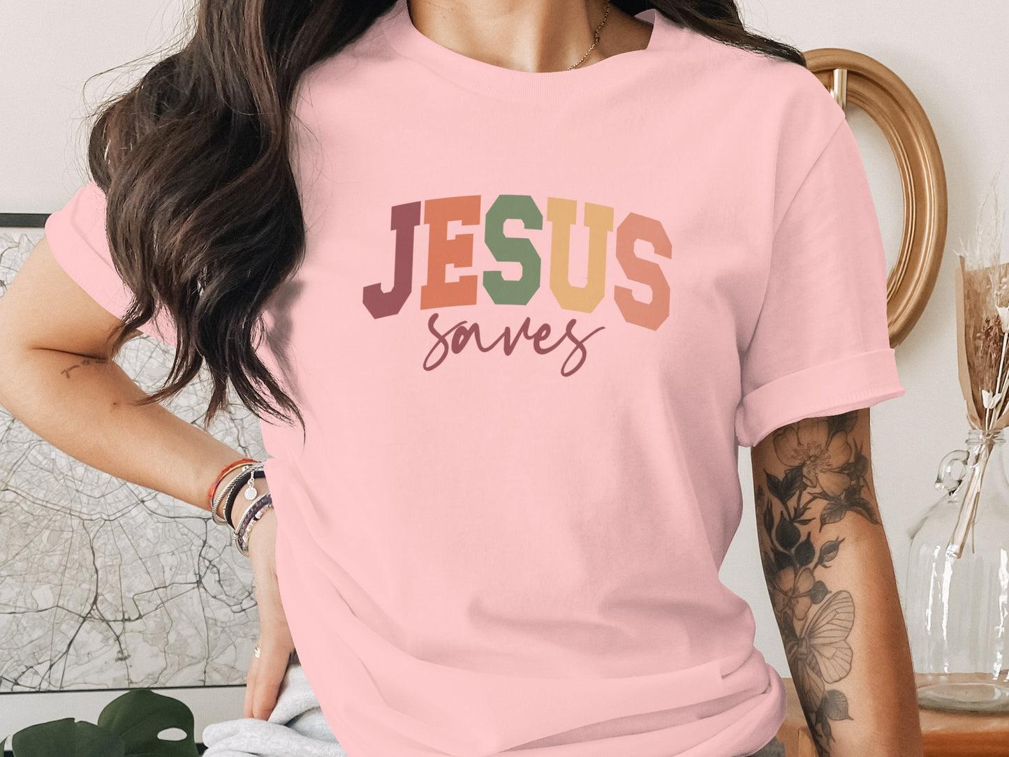 Inspirational Jesus Saves Christian Shirt product