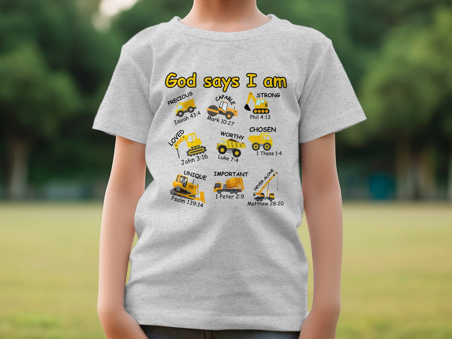 God Says I Am Christian Kids Shirt Faith Apparel