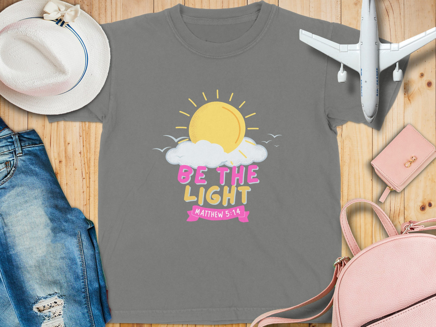 Be the Light Matthew 5 14 Graphic Tee Shirt