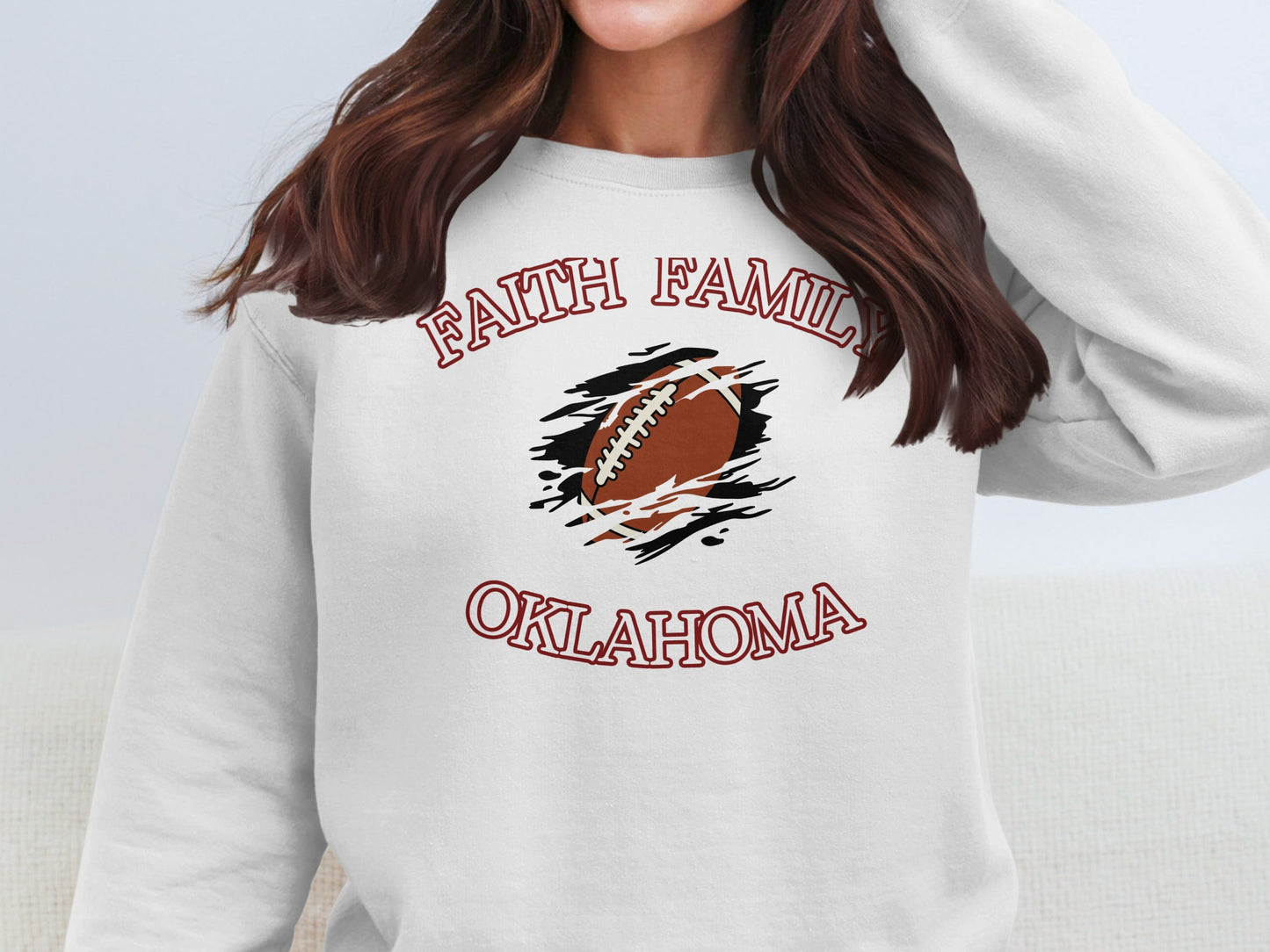 Faith Family Oklahoma Football Graphic product type