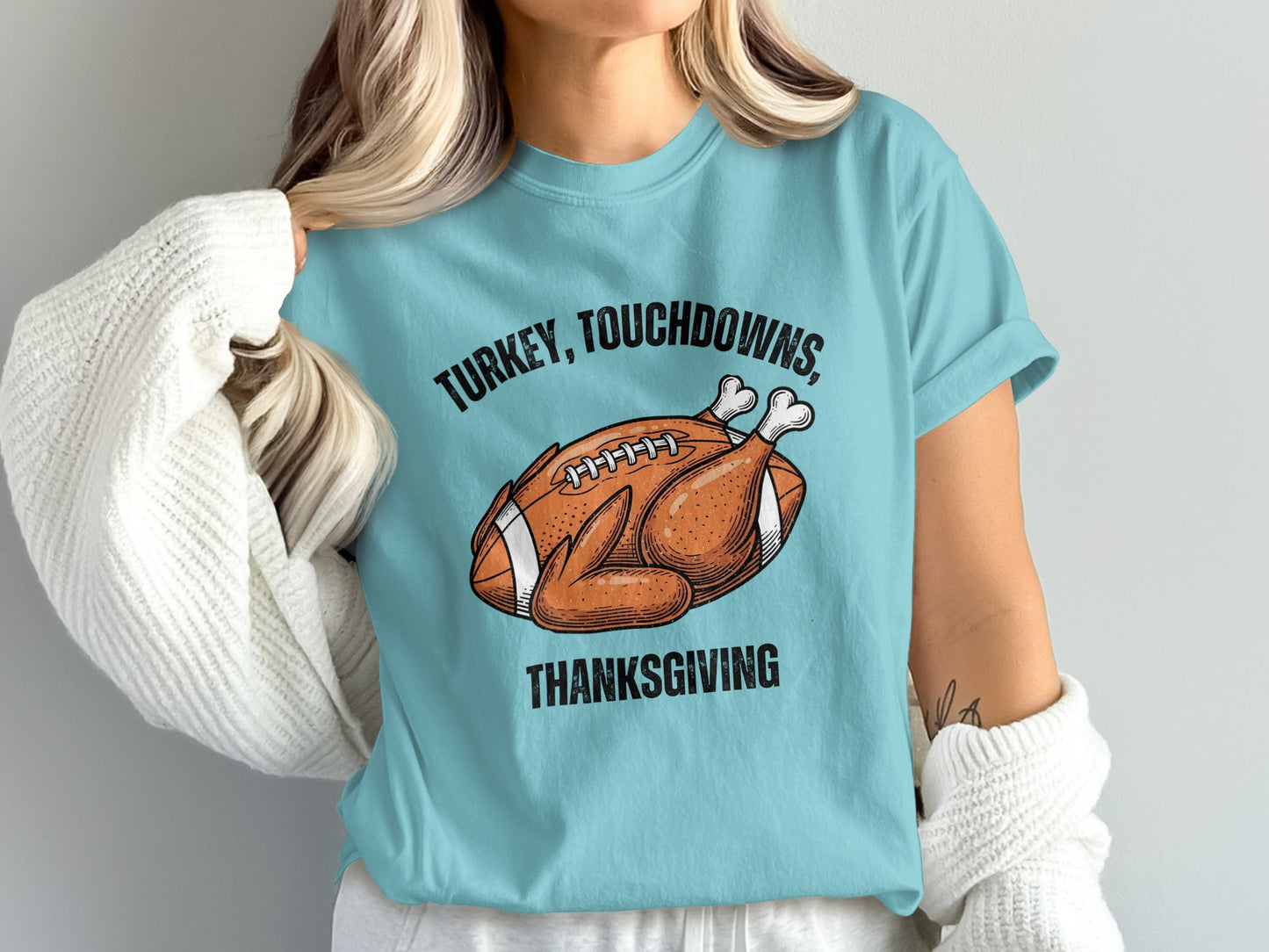 Turkey Touchdowns Thanksgiving T-shirt
