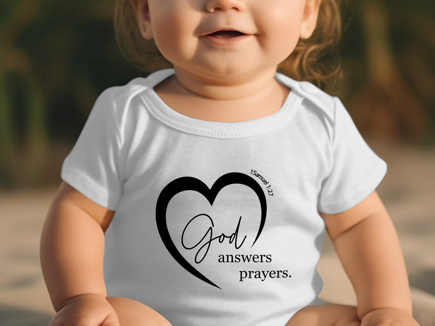 God Answers Prayers Baby Onesie Inspirational Outfit