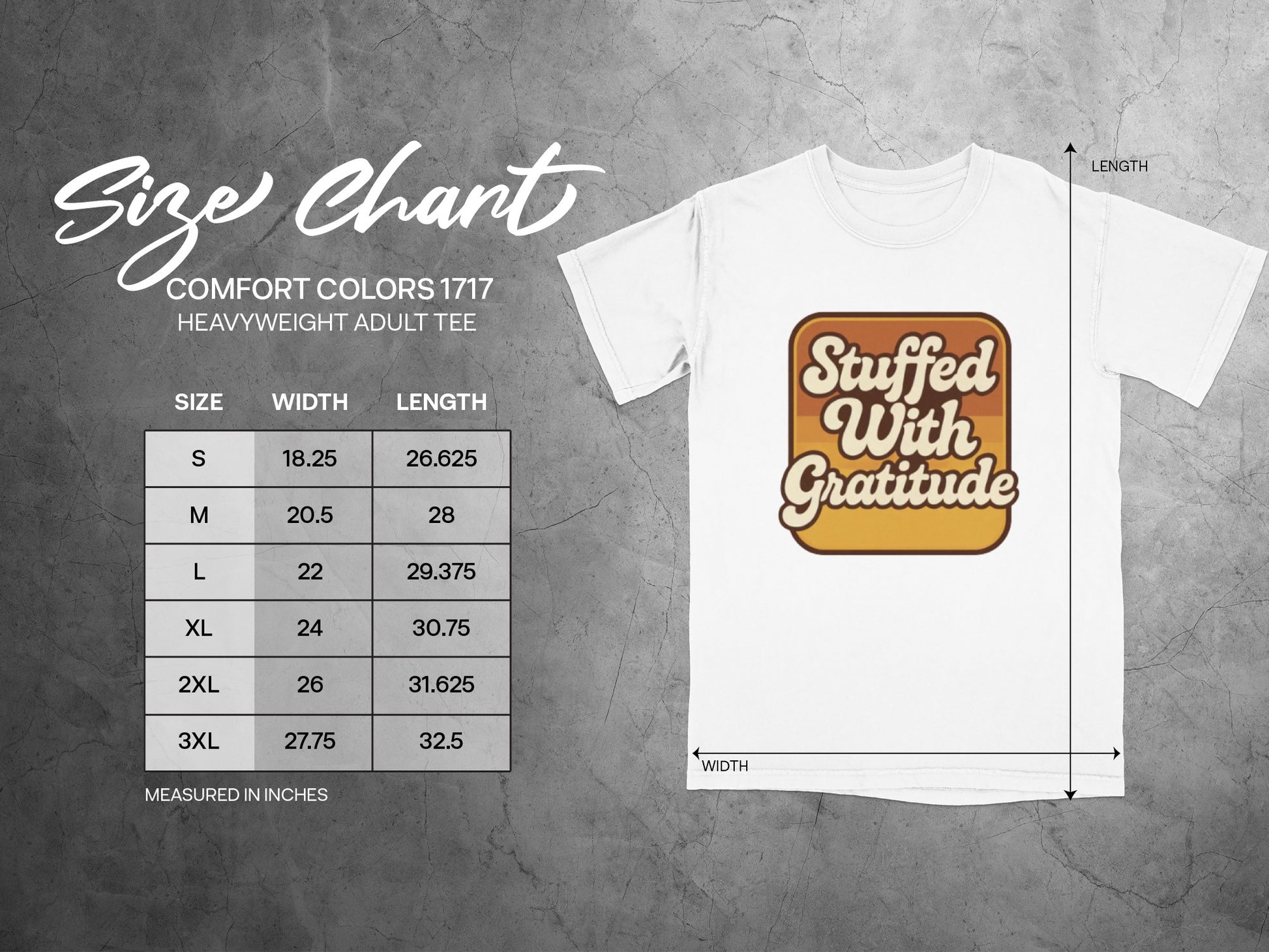 Stuffed With Gratitude Heavyweight Adult Tee