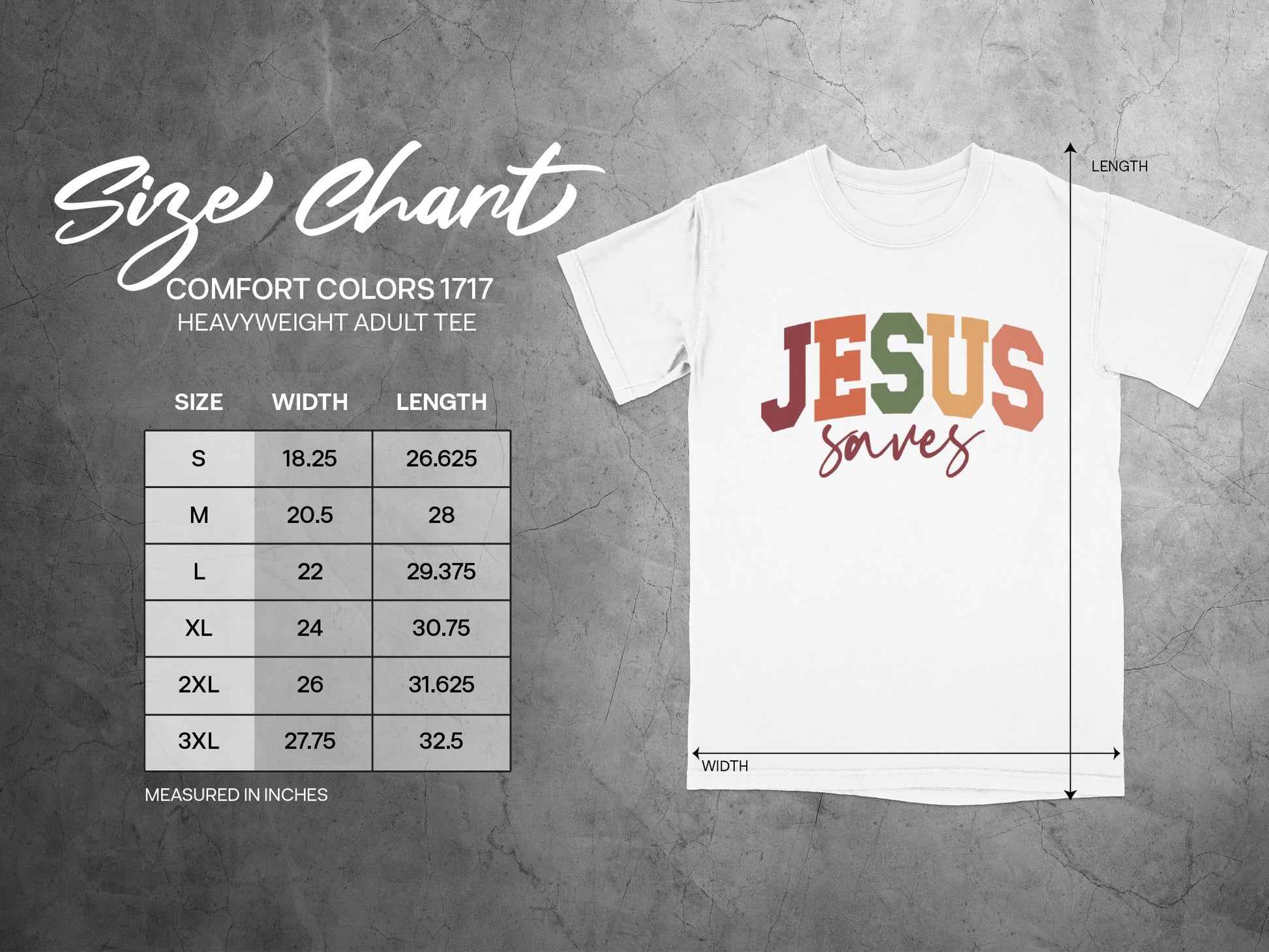 Jesus Saves Design Heavyweight Adult Tee